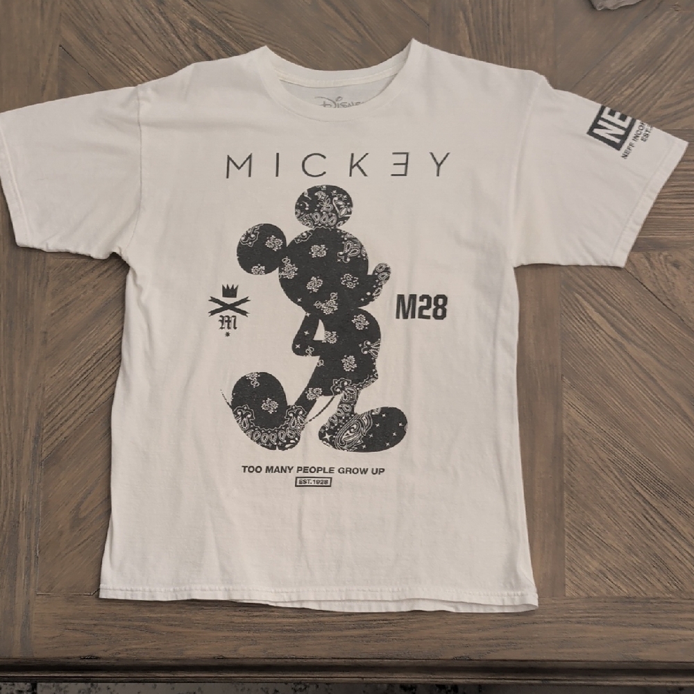 Neff White Mickey Mouse Kids T-Shirt